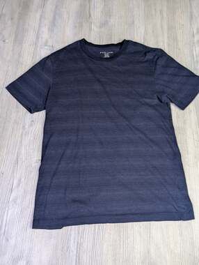 Puritan Men's Navy Blue Space Dye Short Sleeve Crewneck T-Shirt